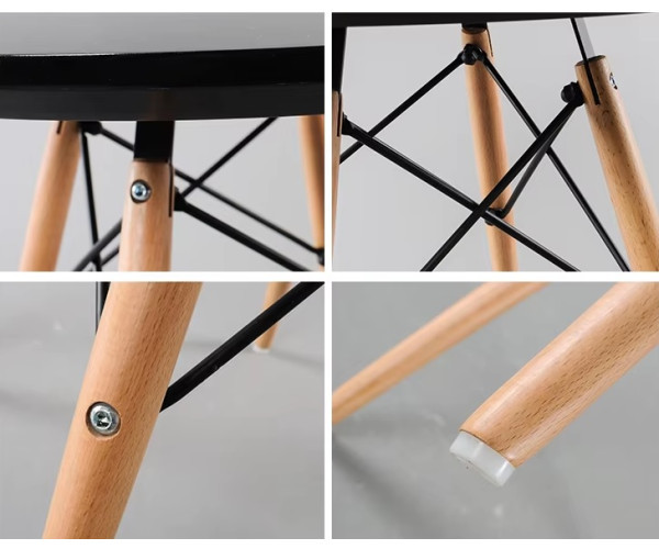 Стіл Тауер Вуд журнальний чорний круглий Дніпро - зображення 5