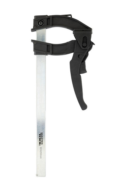 Струбцина столярная MASTERTOOL F-Type быстрозажимная 250х90 мм 600 Н 07-0014 Харьков - изображение 1