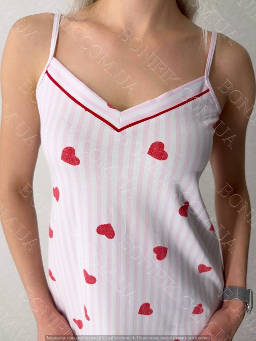 Женская ночная сорочка на тонкой бретели "Loveu" (арт. LDK 112/67/02) Кривий Ріг - зображення 2