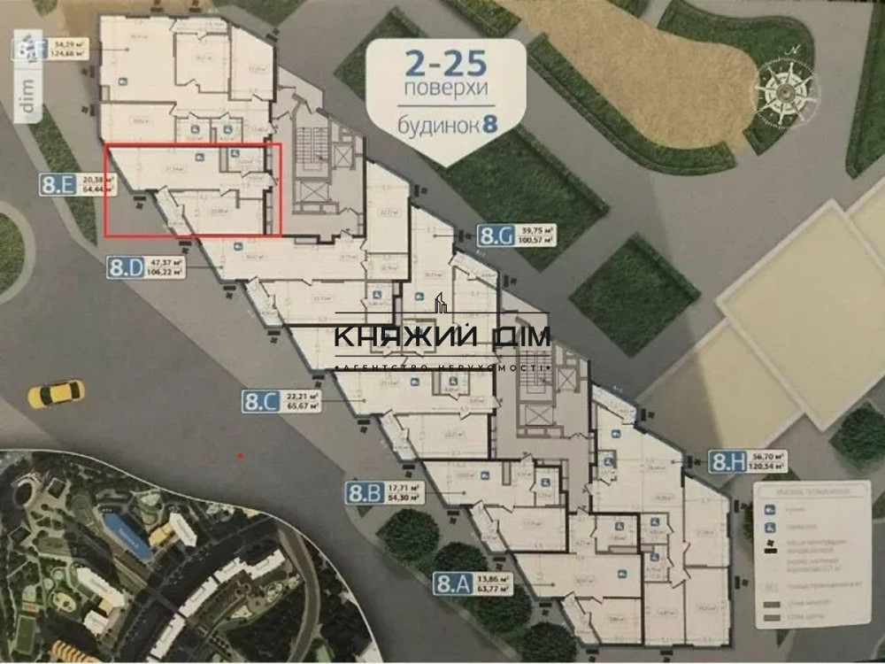 Продаж 2-кімнатної роздільної квартири в ЖК Зарічний,  8 будинок, метро Славутич. № 21146538 Киев - изображение 11