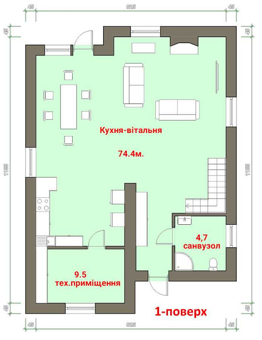 продажа 4-к дом Макаровский, Макаров, 249900 $ Макарів - зображення 11
