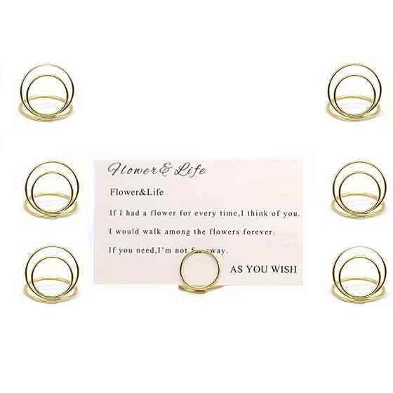 Подставка для меню, посадочной карточки или ценников Leeseph 6шт золотые Одеса