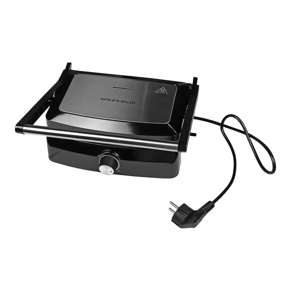 Гриль контактный Grunhelm G1011 1000 Вт черный Київ - зображення 5