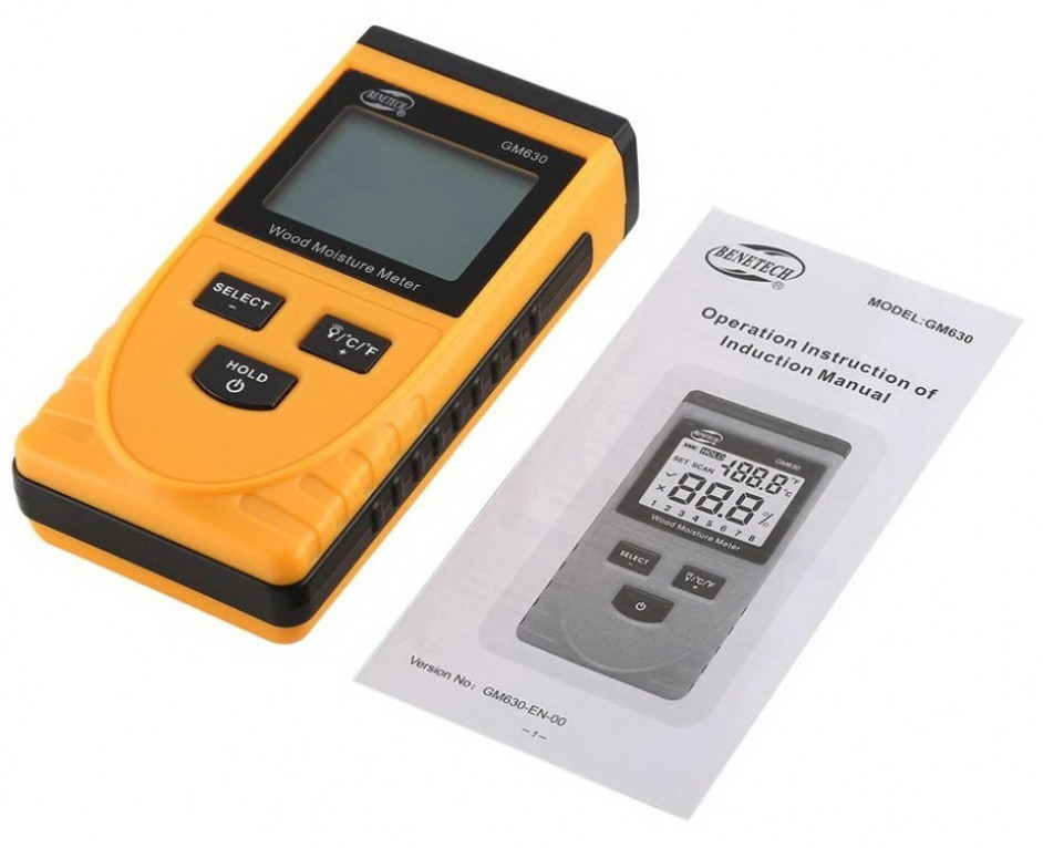 Бесконтактный влагомер стройматериалов 0,5-79,5% BENETECH GM630 Харьков - изображение 3