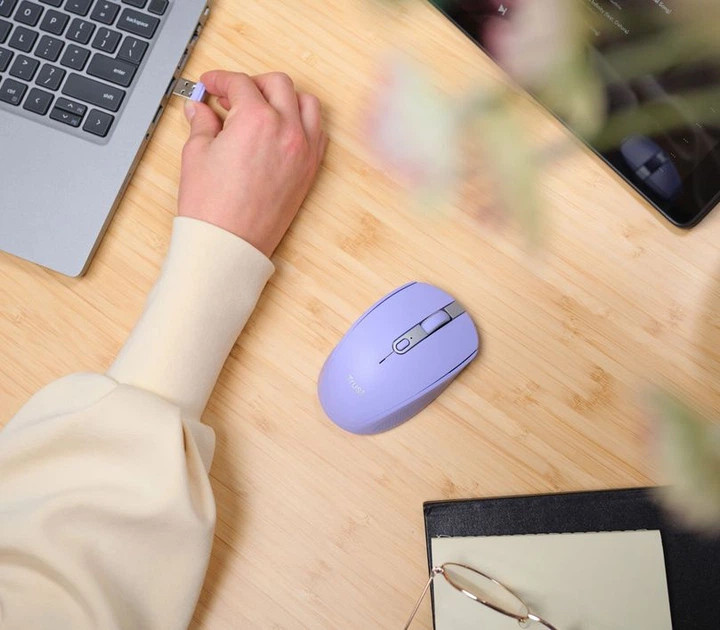 Мышь компьютерная безпроводная Trust Ozaa Compact Multi-Device Wireless Purple 25384_TRUST фиолетова Київ - зображення 7