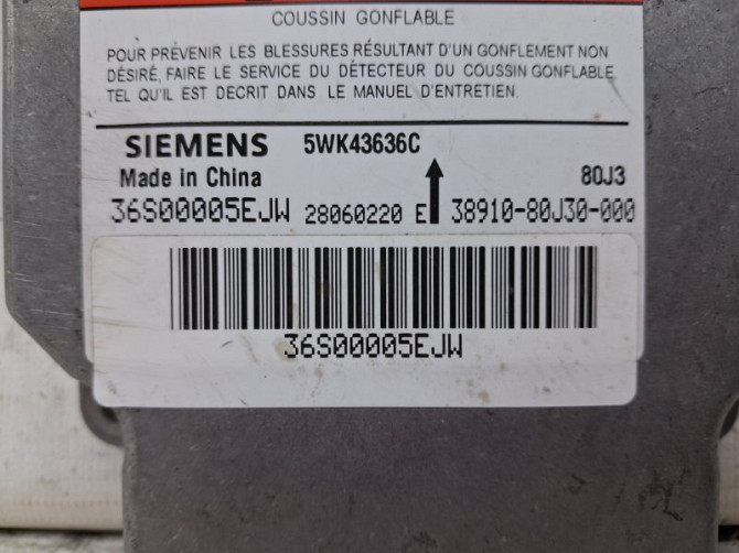 Блок AIRBAG Suzuki SX4 1 2.0 БЕНЗИН J20A 2006 (б/у) Київ - зображення 3