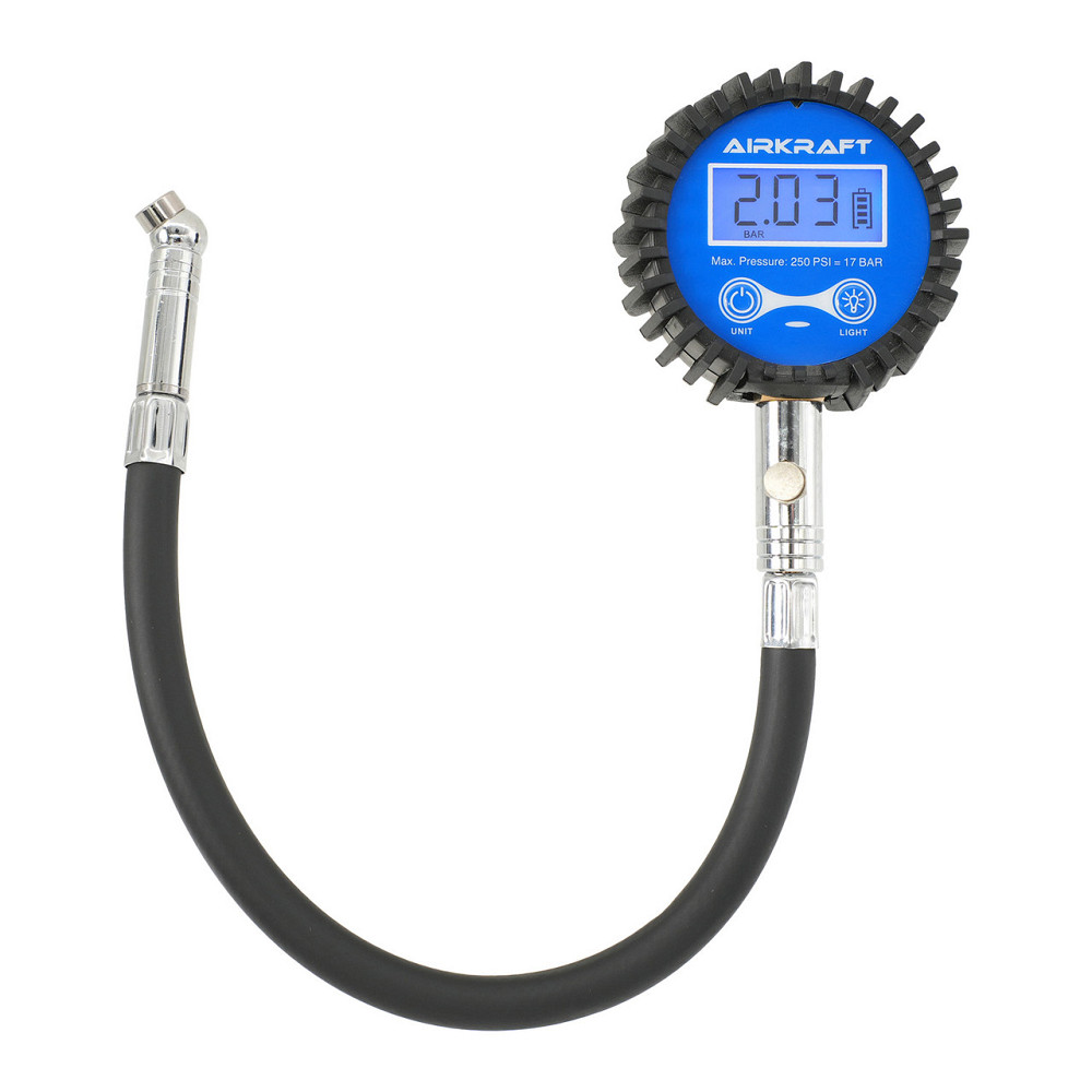 Манометр цифровой для проверки давления в шинах со шлангом 0-250 psi (17 bar)  AIRKRAFT TPGD0250-S Харків - зображення 1
