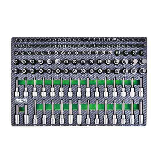 Набор бит впресованных в головку 1/4", 3/8", 1/2" 135ед. (в ложементе, тип D) TOPTUL GED1351 Харьков