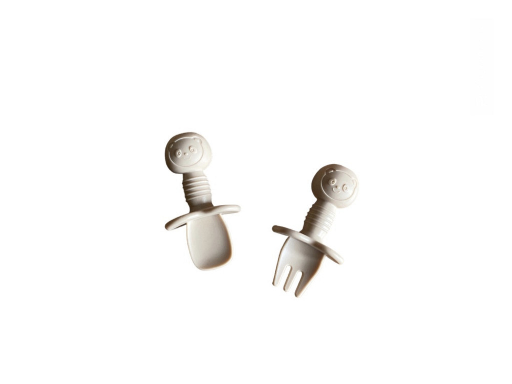 Детский силиконовый набор посуды для кормления кофейный 12 предметов Киев - изображение 2