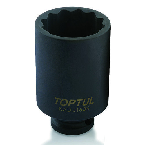 Головка 12-гранная ударная длинная TOPTUL 1/2" 36мм KABJ1636 Харків - зображення 1