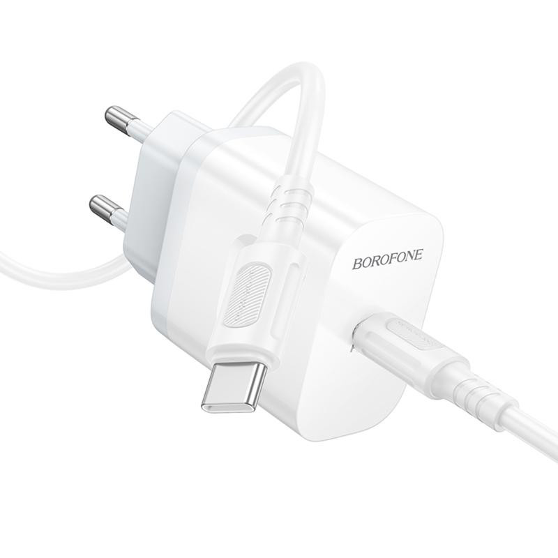 СЗУ Borofone BA99A Breeze PD20W (1USB-C) + кабель Type-C to Type-C Херсон - изображение 2