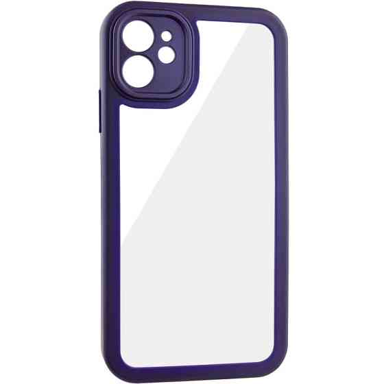 TPU чехол Transparent + Colour 1,5mm для Apple iPhone 12 (6.1") Херсон