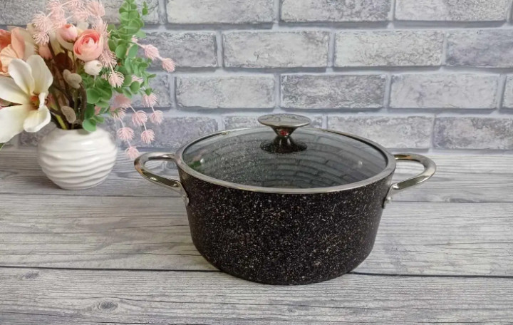 Каструля з кришкою OMS 3116-2-Black 3,3 л 22 см Київ - зображення 11