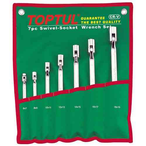 Набор шарнирных ключей колокольчиков TOPTUL 7 шт. 6-19 мм GAAA0704 Харьков