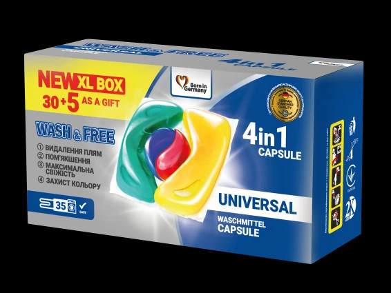 Капсулы для стирки универсальные Wash Free 721945 35 шт Киев - изображение 1