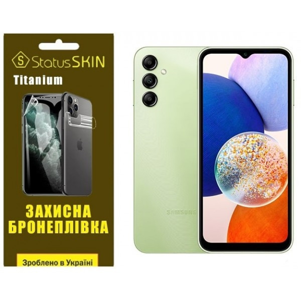 Поліуретанова плівка StatusSKIN Titanium на екран Samsung A14 A145/A14 5G A146 Глянцева Харків - зображення 1