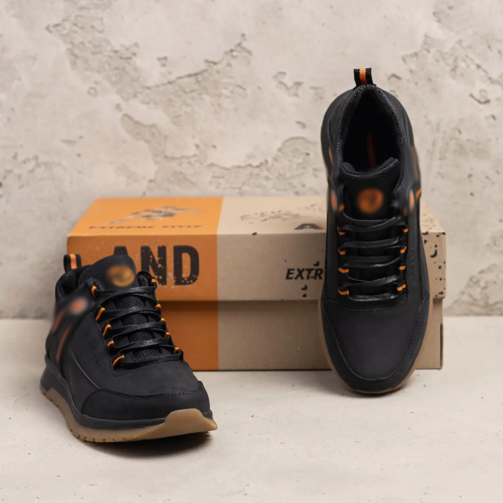 Мужские кожаные кроссовки Performance footwear Black Київ - зображення 11