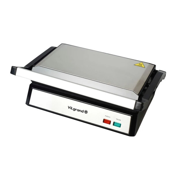 Гриль контактный Vilgrand VSG 1611 1600 Вт серебристый Київ - зображення 4