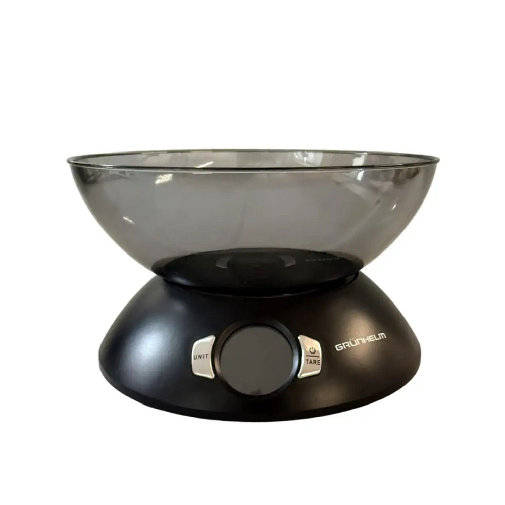 Весы кухонные с чашей Grunhelm KES-501SB 5 кг черные Киев - изображение 1