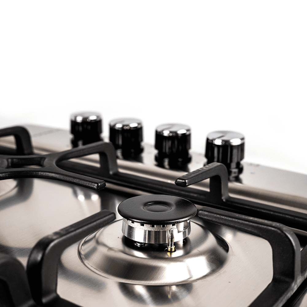 Газовая варочная поверхность GRUNHELM GPG261X (4 конфорки, чугун. газ контроль, нержавейка) 116373 Київ - зображення 3