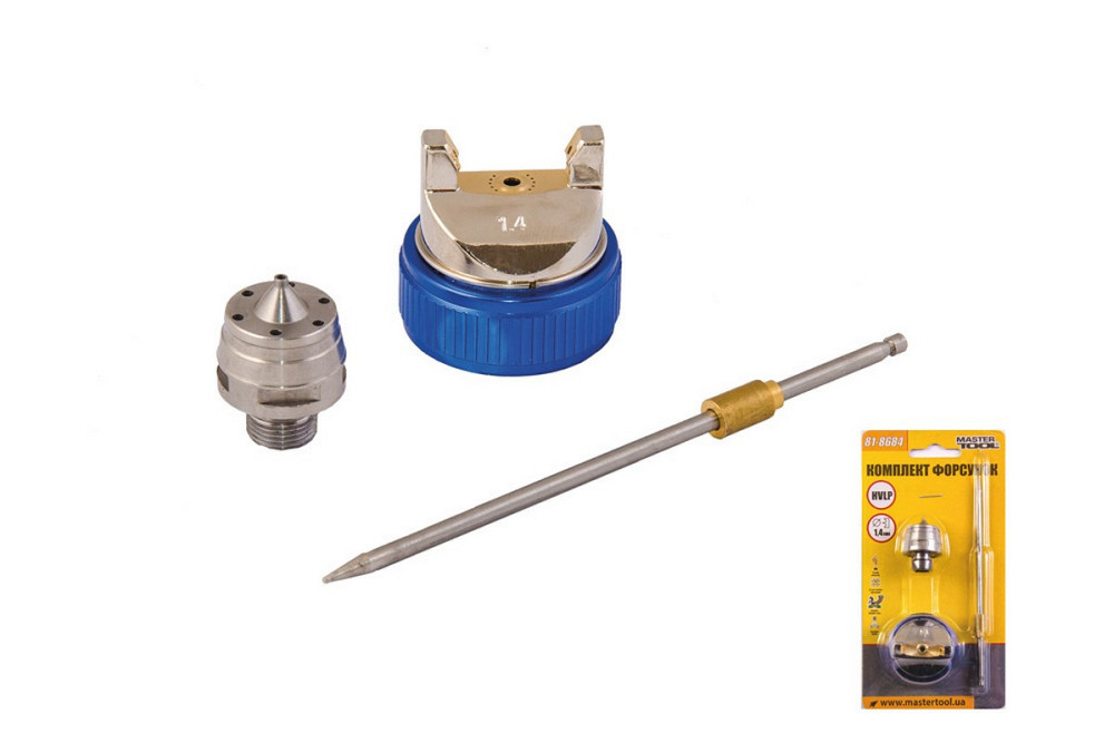 Форсунка сменная для пневмопистолета для покраски HVLP MASTERTOOL Ø 1.4 мм - дюза воздушная головка  Харків - зображення 1