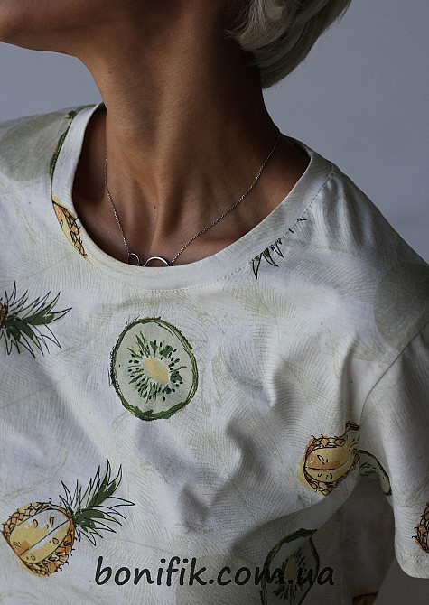 Женский комплект пижамы с футболкой и шортами "Pineapple" (12006) (арт. 1553) Кривой Рог - изображение 4