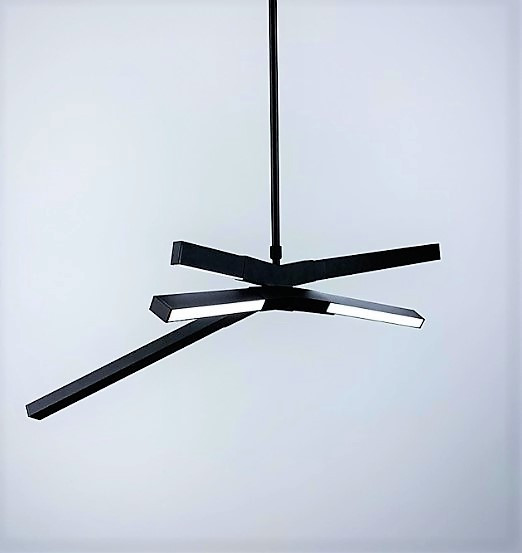 Люстра стельова LED NO7-bk-k Чорний 65-115х35х86 см. Киев - изображение 1