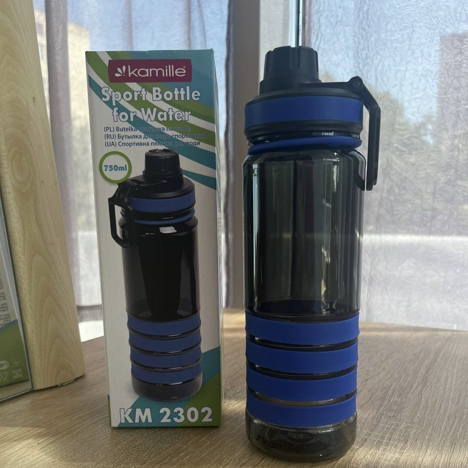 Бутылка спортивная для воды пластиковая Kamille 750 мл (KM 2302) Одеса - зображення 11