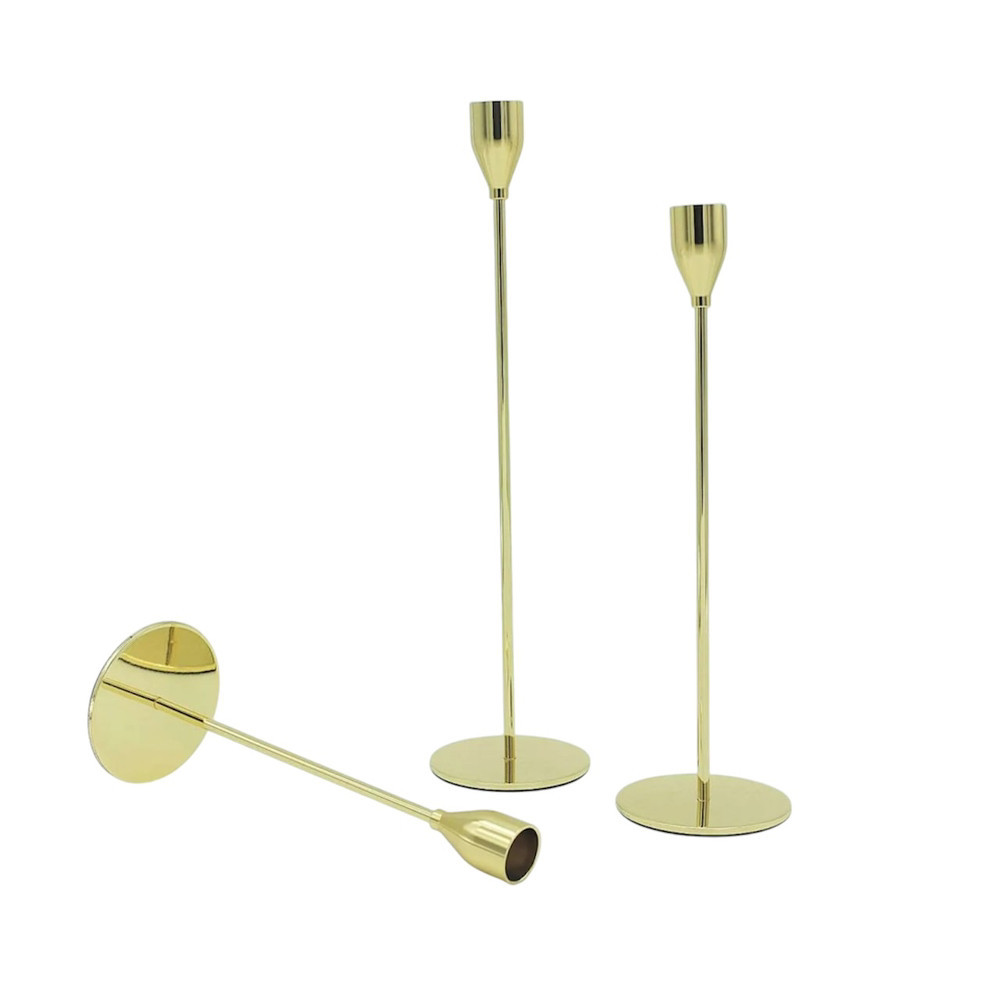 Набор подсвечников Leeseph PR 3шт золото MV035 Одесса - изображение 2