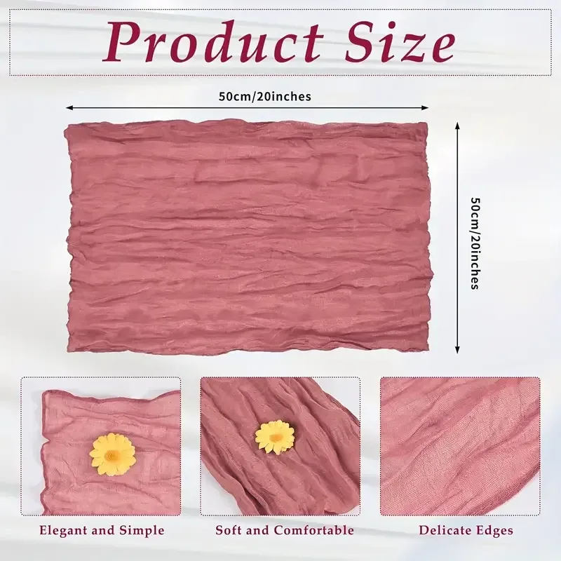 Салфетки сервировочные Leeseph 50х50см розовые 6 штук Одеса - зображення 3