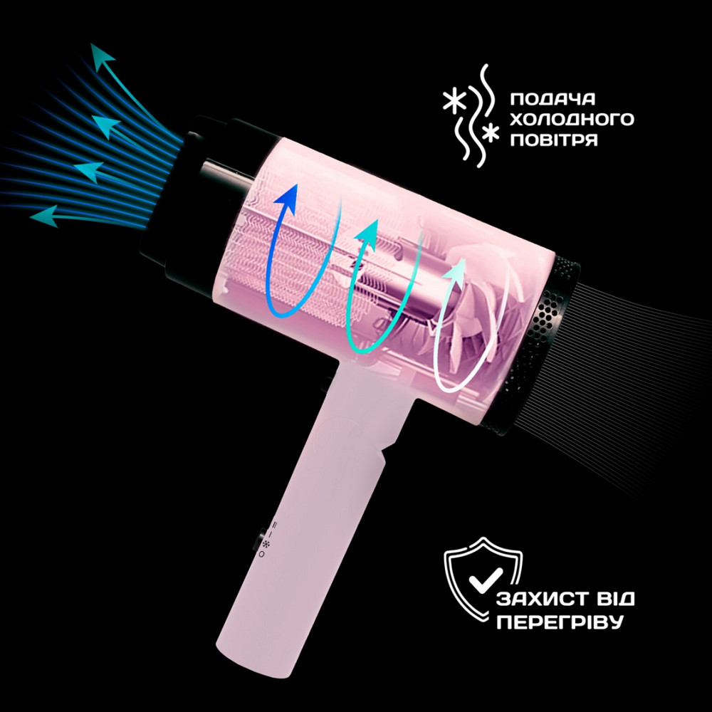 Фен Liberton LHD-6104 2000 Вт розовый Київ - зображення 5