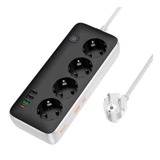 Удлинитель Hoco AC22 Sunlight (PD30W/1C/3A/4xSocket) (3m) Херсон