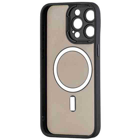 DM Чохол Silicone Matte Case Protected Camera with MagSafe для iPhone 15 Pro Black (Код товару:41322 Харків