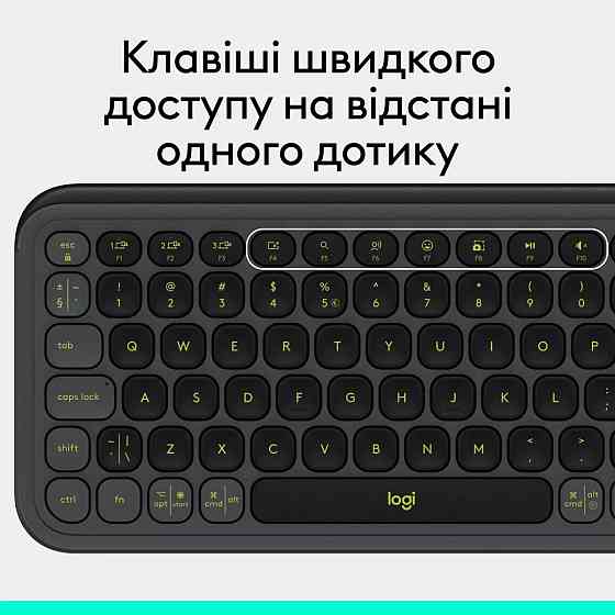 Клавиатура компьютерная безпроводная Logitech POP Icon keys Graphite L920-013157 графитовая Киев