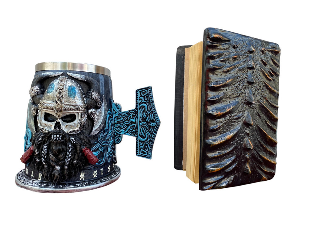 Подарочный набор Кружка 3 Молот Тора Бородаст Викинг и Блокнот 3 «Жар Сердца Дракона» Київ - зображення 4