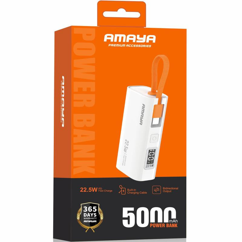 Портативное ЗУ Power Bank Amaya FD39 22.5W with display and cable 5000 mAh Херсон - зображення 2