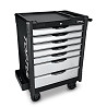 Тележка инструментальная с ящиками (BUMPER SERIES) 7 секций (черная) TOPTUL TCAP0707 Харьков