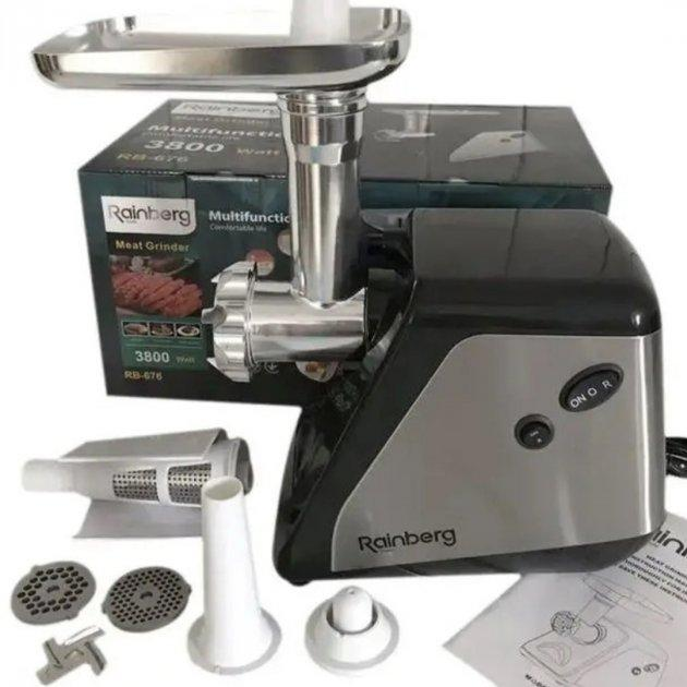 Електрична м'ясорубка 4в1 Rainberg RB-676 із соковижималкою 3800 W Хмельницкий - изображение 2