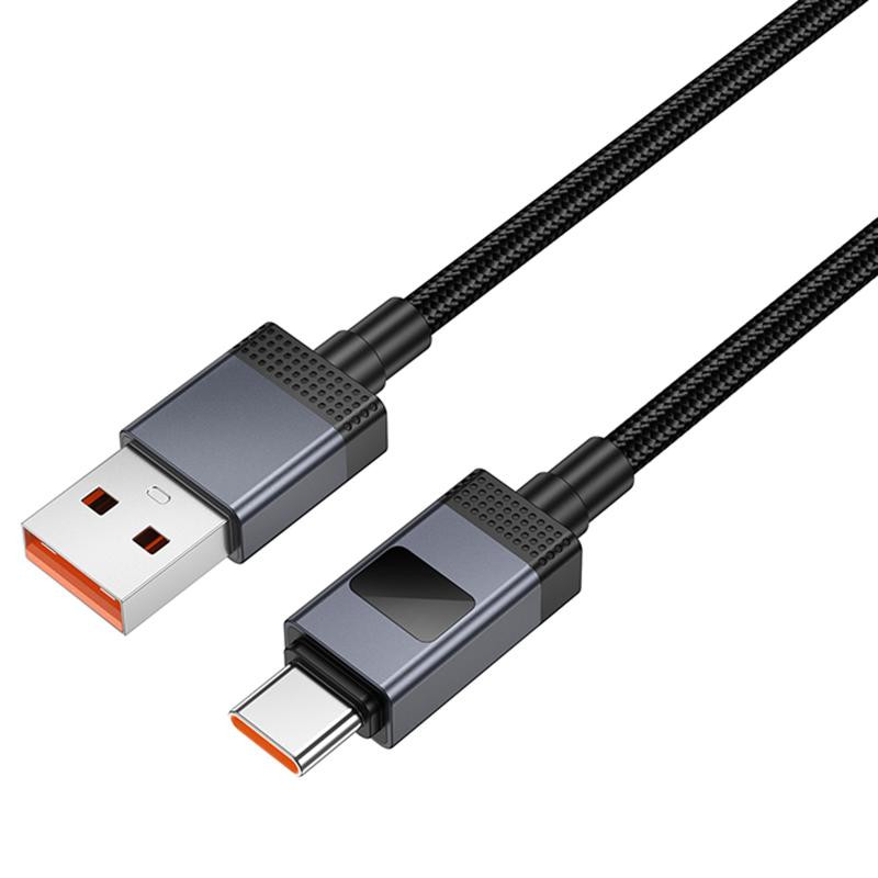 Дата кабель Hoco X118 Generous with display USB to Type-C 5A (1m) Херсон - зображення 4