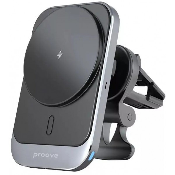 Автомобільний тримач з БЗП Proove Square Magnetic Pro 15W Metal Gray (WHSP15010004) (Код товару:3802 Харків - зображення 1