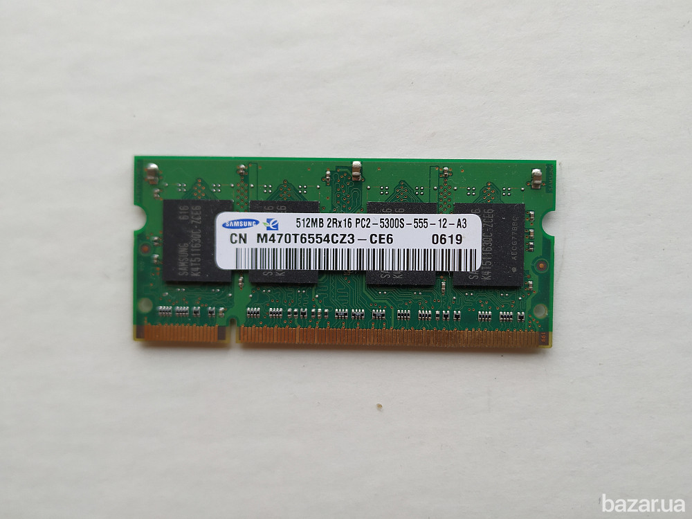 Оперативна пам'ять для ноутбука Samsung SoDimm DDR2 512mB PC5300 Київ - зображення 1