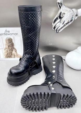 Сапоги - туфли, весна - лето, кожаные, с перфорацией, 25,5 см. Київ - зображення 2