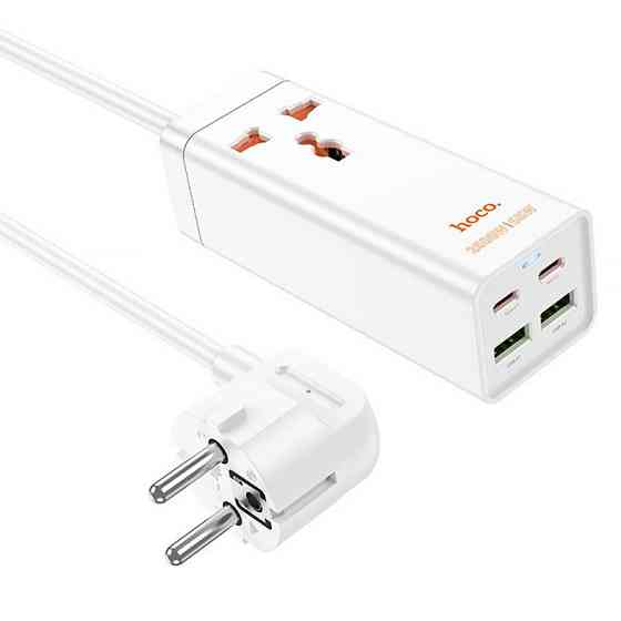 Удлинитель Hoco AC10A Talent PD65W+QC3.0 (2USB-A/2C/1xSocket) (1.5m) Херсон