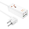 Удлинитель Hoco AC10A Talent PD65W+QC3.0 (2USB-A/2C/1xSocket) (1.5m) Херсон