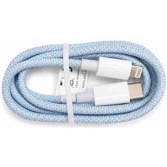 DM Кабель для зарядки iPhone Lightning Type-C 1m блакитний Харків