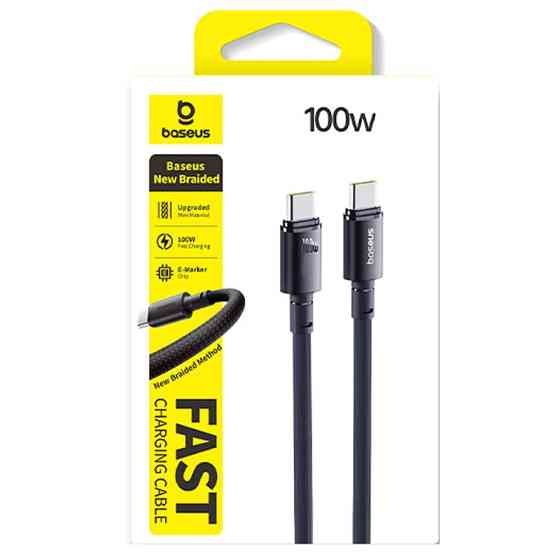 Дата кабель Baseus New Braided Type-C to Type-C 100W (2m) (E0426V) Херсон