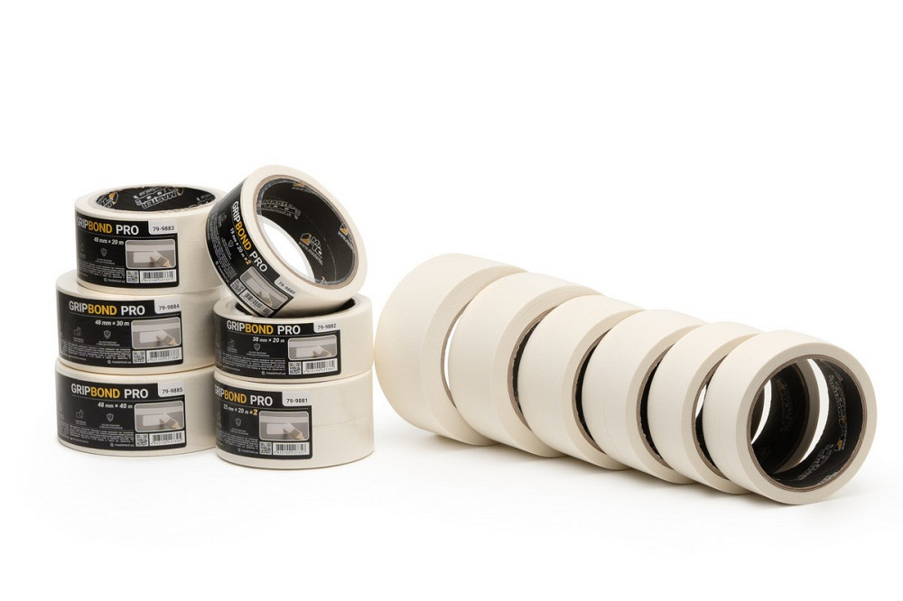 Лента малярная универсальная MASTERTOOL GripBond Pro 38 мм×20 м белая 79-9882 Харків - зображення 4