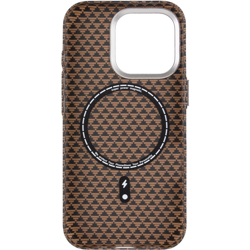 Чехол TPU+PC KVZV Triangular Pattern with Magnetic Fit для Apple iPhone 15 Pro (6.3") Херсон - зображення 3
