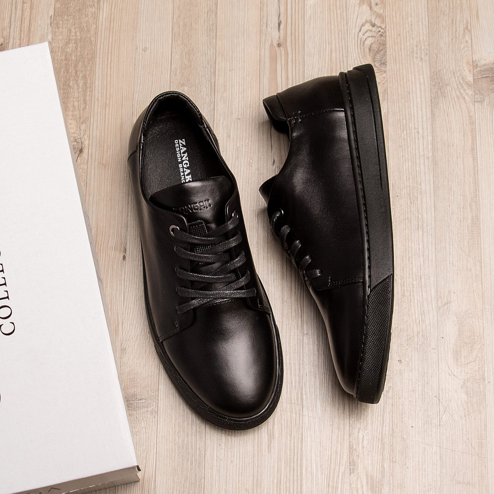 Мужские кожаные кеды ZG  Black Київ - зображення 6