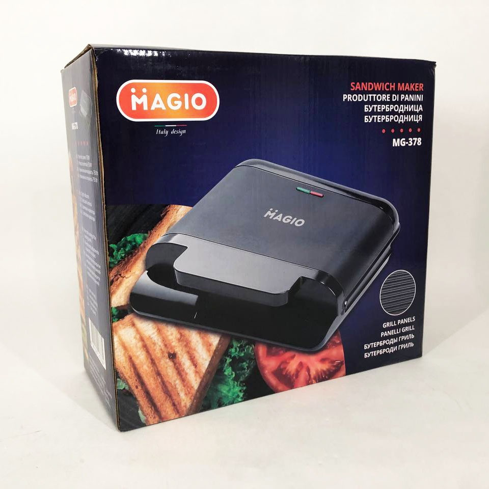 Бутербродниця MAGIO MG-378 750 Вт з антипригарним покриттям, Настільний гриль електричний-притискний Львів - зображення 5